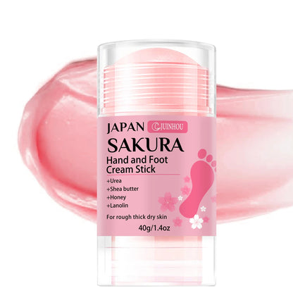 JUINHOU 60%尿素+2%サリチル酸 桜の香り ハンド＆フットクリームスティック 深部保湿・乾燥肌ケア・かかと保護