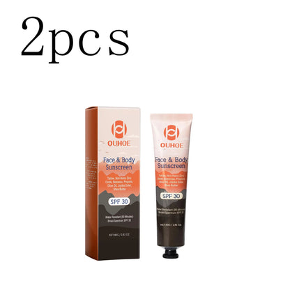 Facial Body Sunscreen UV Protection Waterproof Oil Control Sunblock Moisturizing Brightening Refresh Summer Anti Sunburn Spf30+