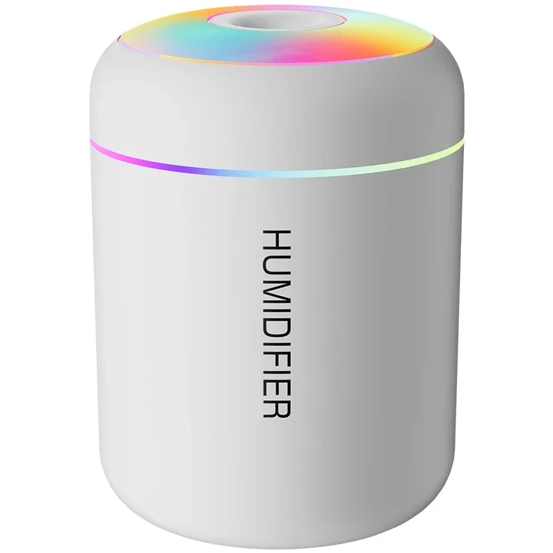 ミニ加湿器 USB給電式 180ML アロマディフューザー エッセンシャルオイル対応 アロマテラピーミストメーカー ライト付き 車内 自宅 寝室用