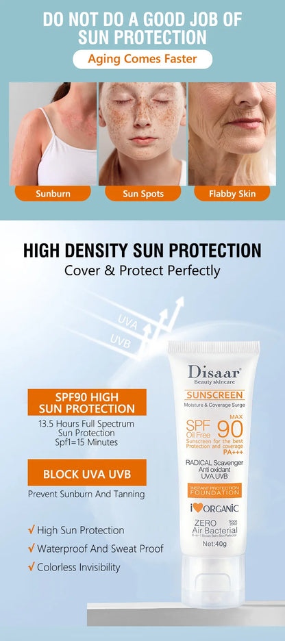 顔と体用の日焼け止め ウォータープルーフ SPF90+ UVサンクリーム 日焼け止め スキンプロテクティブクリーム アンチサン フェイシャル シーサイドプロテクションクリーム
