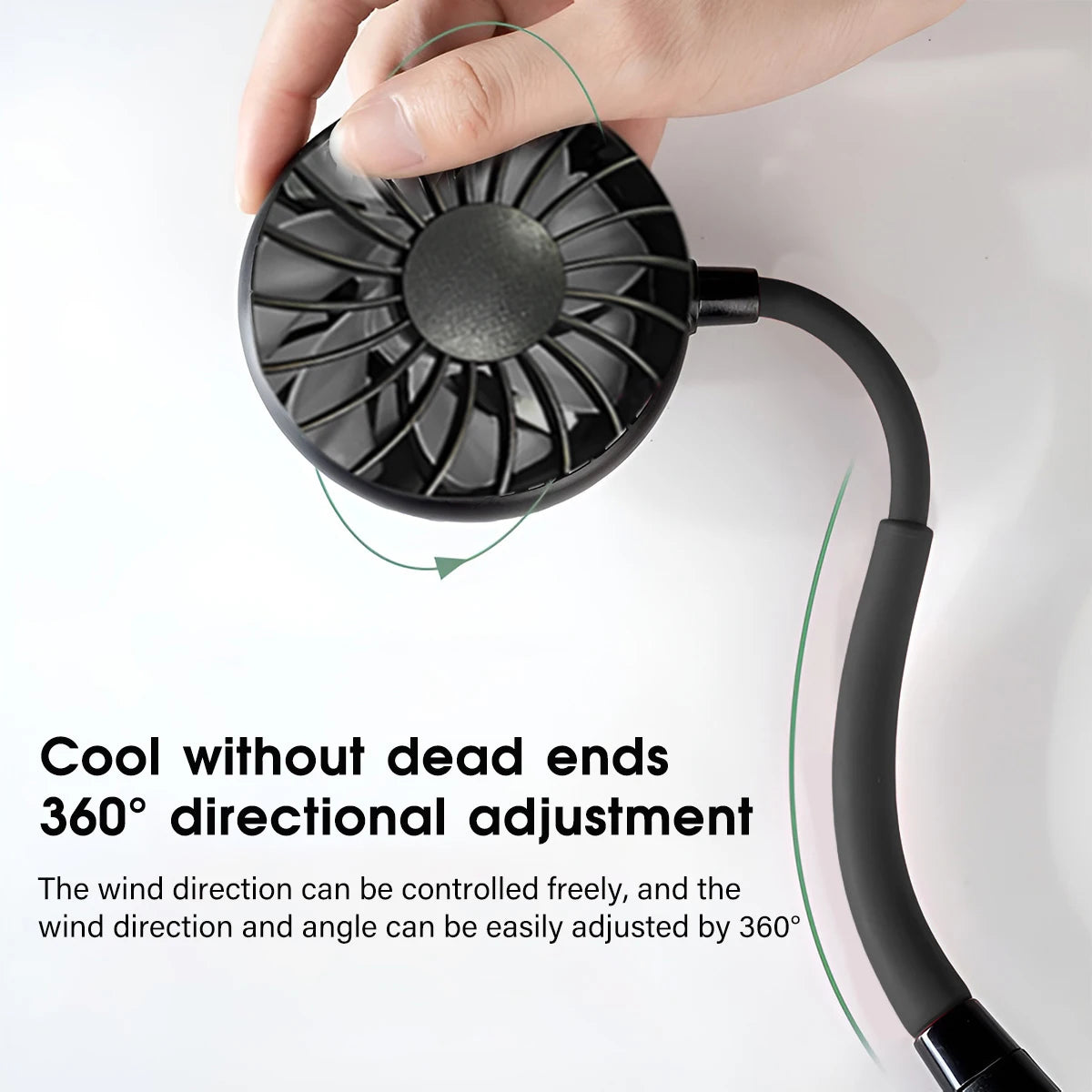 首掛け扇風機 充電式 1200mAh 3段階風量 ハンズフリー ウェアラブル扇風機 ポータブル パーソナル冷却ファン 旅行 アウトドアに最適 大ヒット商品