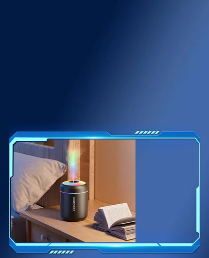 ミニ加湿器 USB給電式 180ML アロマディフューザー エッセンシャルオイル対応 アロマテラピーミストメーカー ライト付き 車内 自宅 寝室用