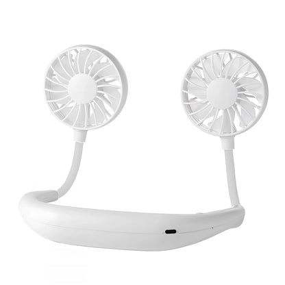 首掛け扇風機 充電式 1200mAh 3段階風量 ハンズフリー ウェアラブル扇風機 ポータブル パーソナル冷却ファン 旅行 アウトドアに最適 大ヒット商品