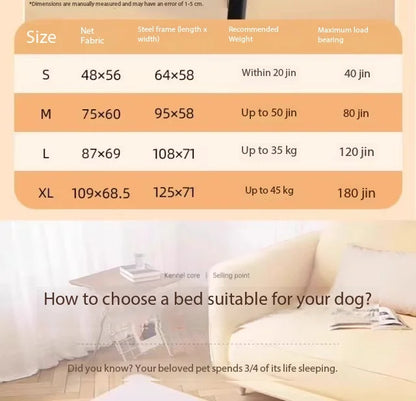 犬用ベッド 夏用 犬用ベッド 通気性 大型犬用キャンプベッド 寝床 取り外し可能 洗えるソファベッド ペットクッションマット