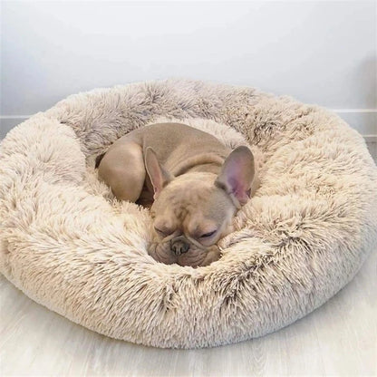 大型犬用ベッド40-90cm、6サイズ展開の丸型ペットベッド、極厚ふわふわ猫ベッド、中型犬用ハウス、冬用暖かスリーピングベッド