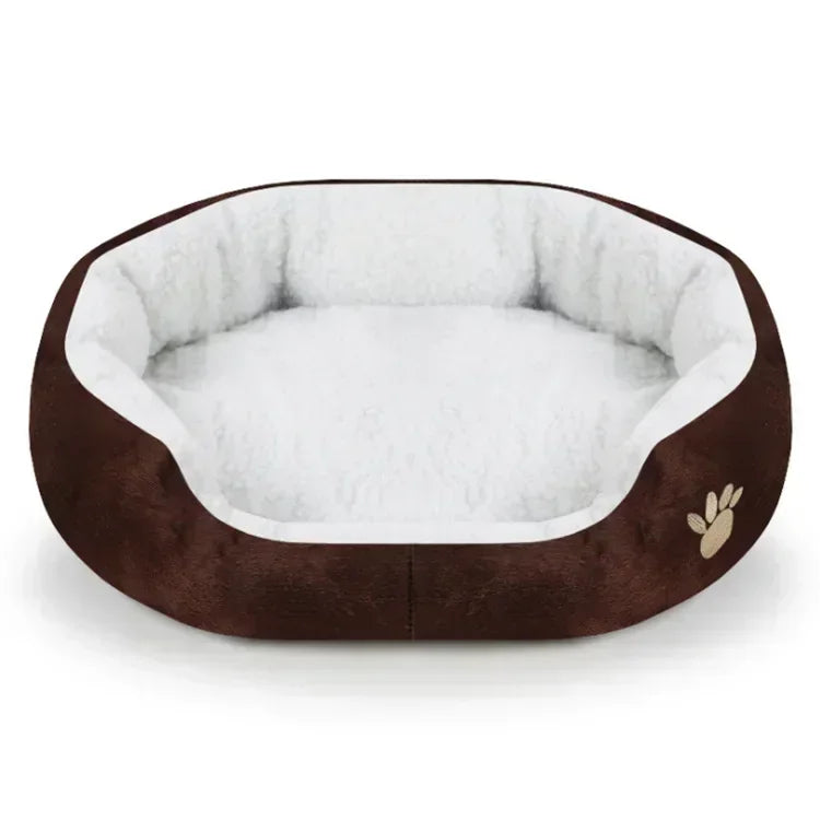 Large Dog Bed With Cashmere Warmth Sofa Lounger Plush Kennel Bed